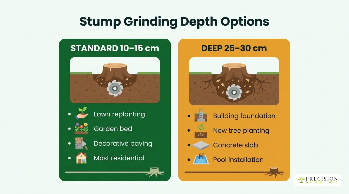 Tree stump grinding options for residential and commercial properties in Melbourne.